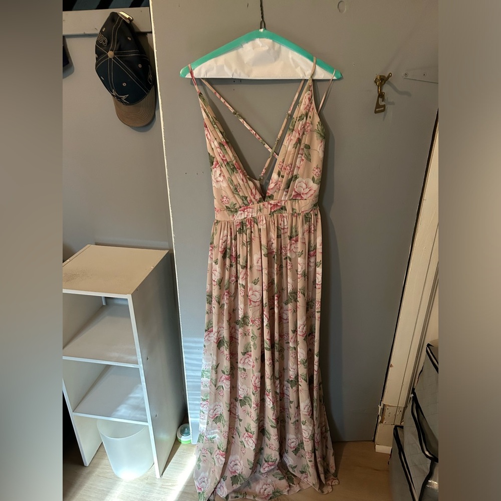 Wedding guest dress - pink/floral